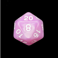 TDSO Pearl Pink & White D20 Dice
