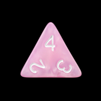 TDSO Pearl Pink & White D4 Dice