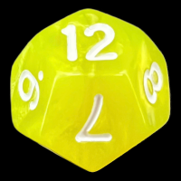 TDSO Pearl Yellow & White D12 Dice