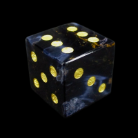 TDSO Pietersite The Tempest Stone with Engraved Numbers Precious Gem D6 Spot Dice