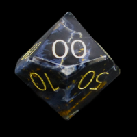 TDSO Pietersite The Tempest Stone with Engraved Numbers Precious Gem Percentile Dice