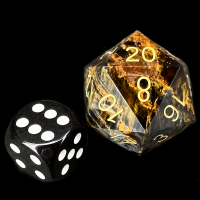 TDSO Pietersite with Gold Numbers JUMBO 30mm Precious Gem D20 Dice ONLY 7 MADE