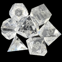 TDSO Precision Sharp Edge Diamond Uninked 7 Dice Polyset