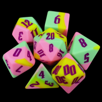 TDSO Silicone Candy 7 Dice Polyset BOUNCY DICE
