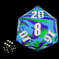TDSO Silicone Geo With White MASSIVE 55mm D20 Dice