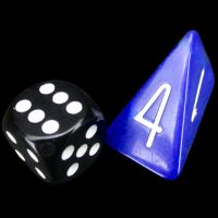 Tessellations Opaque Blue Wedge Shaped Skew D4 Dice