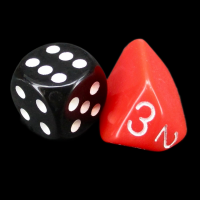 Tessellations Dice Lab Opaque Red & White D3 Dice