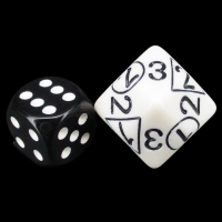 Tessellations Opaque White Multi D2 D3 D4 Dice