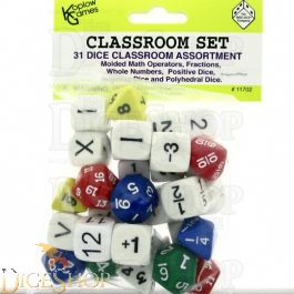 Fraction Dice Green with White Numbers for Math Teachers Classroom 