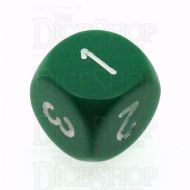 Chessex Opaque Green & White D3 Dice