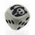 Koplow White & Black Panda Logo D6 Spot Dice