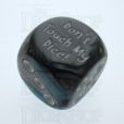Chessex Gemini Steel & Teal Don't Touch My Dice! Logo D6 Spot Dice