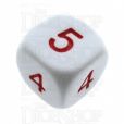 D&G Opaque White & Red Average D6 Dice