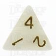 TDSO Pearl White & Gold D4 Dice