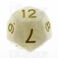 TDSO Pearl White & Gold D12 Dice