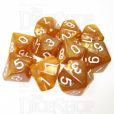 TDSO Pearl Golden & White 10 x D10 Dice Set