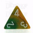 Chessex Gemini Gold & Green D4 Dice