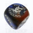 Chessex Gemini Blue & Orange Here There Be Dragons D6 Spot Dice