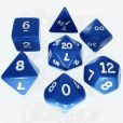 Koplow Opaque Blue & White 7 Dice Polyset