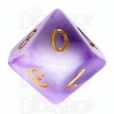 TDSO Jade Purple & Gold D10 Dice