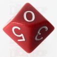 Role 4 Initiative Opaque Red & White D10 Dice