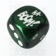 Chessex Gemini Green KA-BOOM! Logo D6 Spot Dice