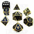 TDSO Metal Fire Forge Gold & Blue MINI 12mm 7 Dice Polyset