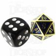 TDSO Metal Fire Forge Gold & Blue MINI 12mm D20 Dice
