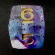 TDSO Particles Swirl Violet Sulfer D6 Dice