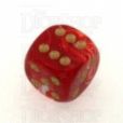 D&G Marble Red & White 15mm D6 Spot Dice