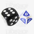 TDSO Metal Fire Forge Silver & Blue MINI 12mm D10 Dice