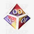 TDSO Metal Fire Forged Multi Colour Silver Gold Purple & Red Percentile Dice