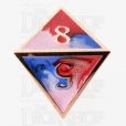 TDSO Metal Fire Forged Multi Copper Blue Red & White D8 Dice