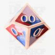 TDSO Metal Fire Forged Multi Copper Blue Red & White Percentile Dice