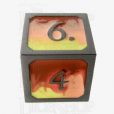 TDSO Metal Fire Forged Multi Black Nickel Orange Red & Yellow D6 Dice