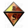 TDSO Metal Fire Forged Multi Black Nickel Orange Red & Yellow D8 Dice