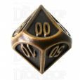 TDSO Metal Fire Forge Antique Gold Percentile Dice