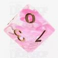 TDSO Pearl Swirl Pink & Purple with Gold D10 Dice