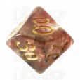 TDSO Pearl Swirl Black & Red with Gold Percentile Dice