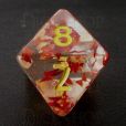 TDSO Confetti Butterfly Red & Yellow D8 Dice