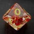TDSO Confetti Butterfly Red & Yellow D10 Dice
