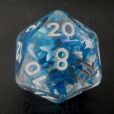 TDSO Confetti Butterfly Blue & White D20 Dice