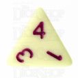TDSO Pastel Opaque Yellow & Purple D4 Dice