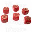 CLEARANCE D&G Pearl Red Scatter 12mm 6 x D6 Dice S