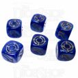CLEARANCE D&G Pearl Blue Scatter 12mm 6 x D6 Dice