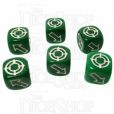 CLEARANCE D&G Opaque Green Scatter 12mm 6 x D6 Dic