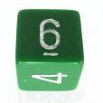 Chessex Opaque Green & White D6 Dice