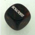 Chessex Scarab Blue Blood BOLLOCKS Logo D6 Spot Dice