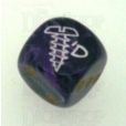 Chessex Vortex Purple SCREWED Logo D6 Spot Dice