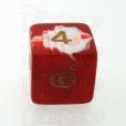 D&G Marble Red & White D6 Dice